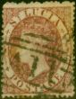 Valuable Postage Stamp St Lucia 1860 Rose-Red SG1 Good Used