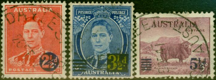 Valuable Postage Stamp from Australia 1941 Set of 3 SG200-202 Fine Used