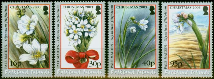 Old Postage Stamp from Falkland Islands 2003 Christmas Set of 4 SG976-979 V.F MNH