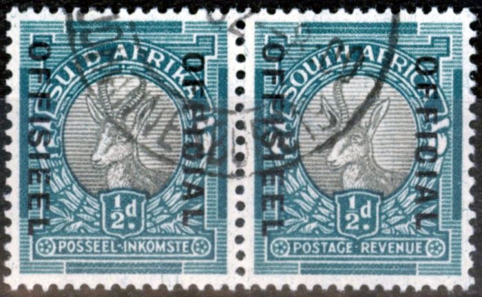 Collectible Postage Stamp from South Africa 1940 1/2d Grey & Blue-Green SG031a Fine Used (9)
