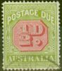 Collectible Postage Stamp from Australia 1919 1/2d Carmine & Apple Green SGD79a Very Fine Used