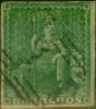 Valuable Postage Stamp Barbados 1857 (1/2d) Yellow-Green SG7 Good Used
