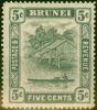 Valuable Postage Stamp Brunei 1931 5c Grey SG67 Fine MM