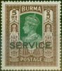 Rare Postage Stamp from Burma 1946 5R Green & Brown SG039 Very Fine MNH