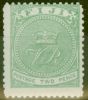 Valuable Postage Stamp from Fiji 1879 2d Yellow Green SG37 P.12.5 Fine & Fresh Very Lightly Mtd Mint