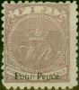 Collectible Postage Stamp Fiji 1881 4d on 1d Dull Purple SG42a Fine Unused