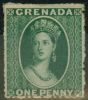 Valuable Postage Stamp from Grenada 1861 1d Bluish Green SG1 Fine & Fresh Mtd Mint example of this Rare stamp