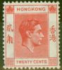 Valuable Postage Stamp from Hong Kong 1948 20c Scarlet-Vermilion SG148 V.F Very Lightly Mtd Mint