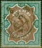 Collectible Postage Stamp India 1895 3R Brown & Green SG108 Good Used