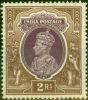 Rare Postage Stamp from India 1937 2R Purple & Brown SG260 Fine Mtd Mint
