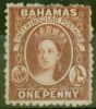Valuable Postage Stamp from Bahamas 1863 1d Brown-Lake SG20 Fine & Very Fresh Mtd Mint