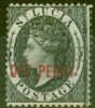 Old Postage Stamp from St Lucia 1882 1d Black SG26 Fine & Fresh Unused