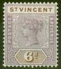 Old Postage Stamp from St Vincent 1899 6d Dull Mauve & Brown SG73 Fine Mtd Mint