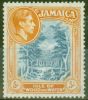 Valuable Postage Stamp from Jamaica 1938 5s Slate-Blue & Yellow Orange SG132 Fine Mtd Mint
