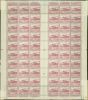 Old Postage Stamp from Jersey 1943 3d Violet SG8 Plate 4 Fine MNH Complete Sheet of 60 With Imprint Date 5.6.43 Scarce