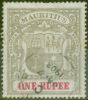 Valuable Postage Stamp from Mauritius 1902 1R Grey-Black & Carmine SG153 Fine Used