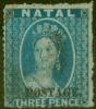 Collectible Postage Stamp from Natal 1869 3d Blue SG53 Type e  Fine Used