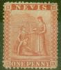 Collectible Postage Stamp from Nevis 1867 1d Deep Red SG10 Fine Unused Stamp