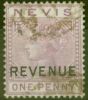 Valuable Postage Stamp from Nevis 1882 1d Lilac-Mauve SGF6 Fine Used
