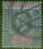 Old Postage Stamp from Northen Nigeria 1912 2s6d Black & Red-Blue SG49 Fine Used Parcel Post Cancel