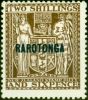 Rare Postage Stamp from Rarotonga 1921 2s6d Grey-Brown SG77 Very Fine LMM