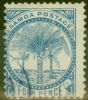 Old Postage Stamp from Samoa 1886 4d Blue SG24 P.12.5 Fine Used (5)