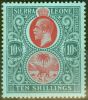 Collectible Postage Stamp from Sierra Leone 1912 10s Carmine & Blue-Green Green SG127b Good Lightly Mtd Mint