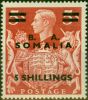 Old Postage Stamp Somalia 1950 5s on 5s Red SGS31 Fine & Fresh MM