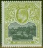 Rare Postage Stamp from St Helena 1903 2d Black & Sage-Green SG57 Fine Mtd Mint