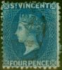 Valuable Postage Stamp St Vincent 1862 4d Deep Blue SG6 Good Used