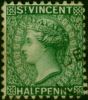 Collectible Postage Stamp St Vincent 1884 1/2d Green SG42 Fine Used