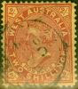 Valuable Postage Stamp from Western Australia 1911 2s Brown-Red Yellow SG124c var Watermark Inverted Fine Used