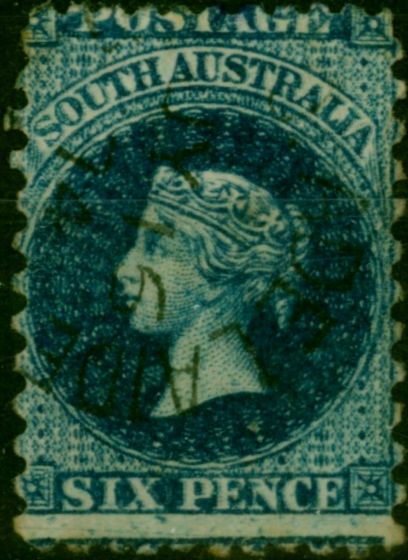 South Australia 1869 6d Indigo SG74 Good Used . Queen Victoria (1840-1901) Used Stamps