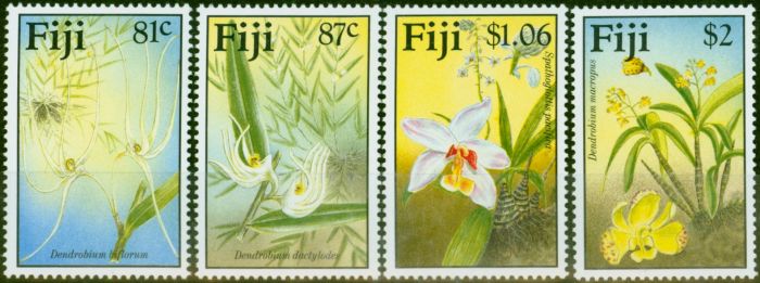 Valuable Postage Stamp Fiji 1997 Orchids Set of 4 SG977-980 V.F MNH