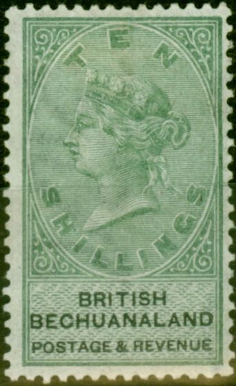 Collectible Postage Stamp from Bechuanaland 1888 10s Green & Black SG19 Fine Mtd Mint