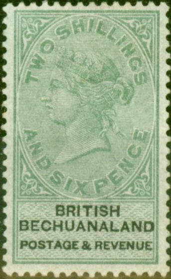 Rare Postage Stamp from Bechuanaland 1888 2s6d Green & Black SG17 Fine Very Lightly Mtd Mint