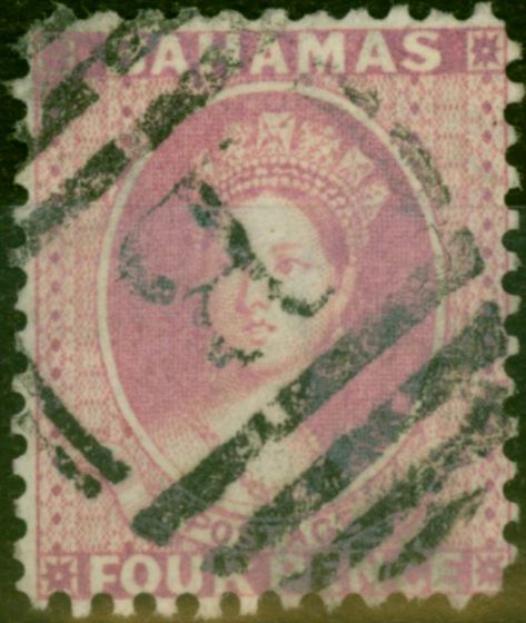 Rare Postage Stamp Bahamas 1882 4d Rose SG41 Good Used