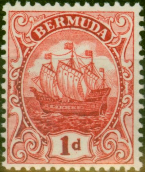 Valuable Postage Stamp Bermuda 1919 1d Carmine SG46b Fine MNH