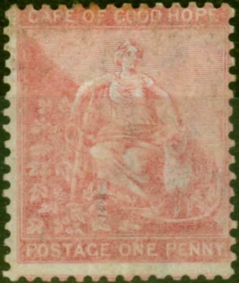 Old Postage Stamp C.O.G.H 1865 1d Rose-Red SG23a Good MM