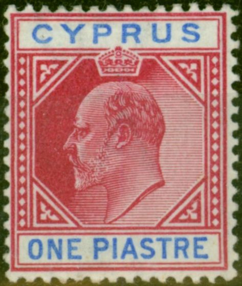 Valuable Postage Stamp from Cyprus 1903 1p Carmine & Blue SG52 Fine Lightly Mtd Mint