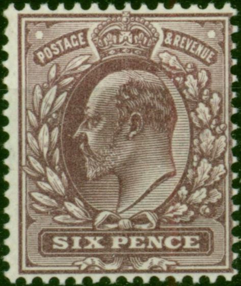 GB 1902 6d Slate Purple SG246 Fine MNH . King Edward VII (1902-1910) Mint Stamps