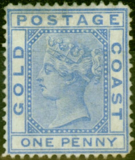 Valuable Postage Stamp from Gold Coast 1876 1d Blue SG5 Fine Unused