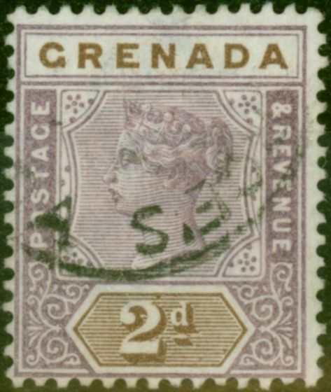 Valuable Postage Stamp Grenada 1899 2d Mauve & Brown SG50 Fine Used