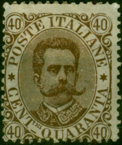 Italy 1889 40c Brown SG39 Fine MM  Queen Victoria (1840-1901) Rare Stamps