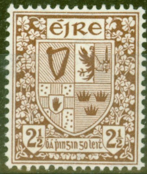 Valuable Postage Stamp from Ireland 1941 2 1/2d Red-Brown SG115 Fine & Fresh Lightly Mtd Mint