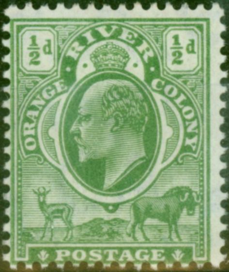 Valuable Postage Stamp Orange River Colony 1903 1-2d Yellow-Green SG139 Fine VLMM