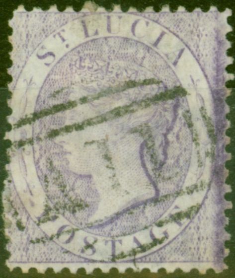 Valuable Postage Stamp from St Lucia 1876 (6d) Mauve SG17 Fine Used