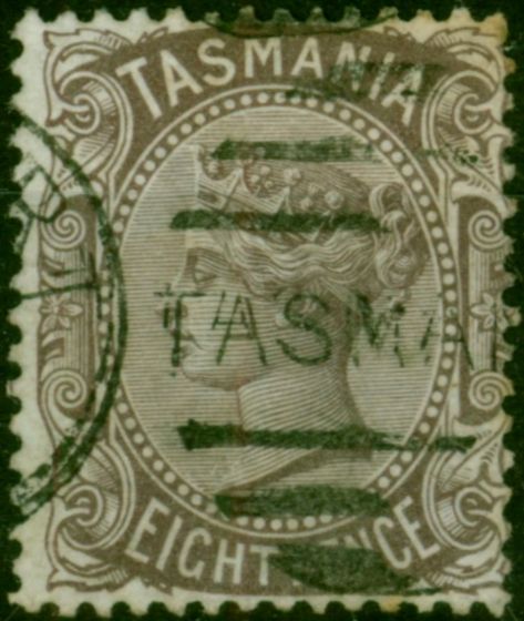 Tasmania 1878 8d Dull Purple-Brown SG158 Fine Used (2) . Queen Victoria (1840-1901) Used Stamps