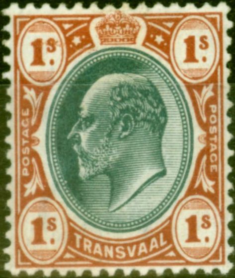 Valuable Postage Stamp from Transvaal 1905 1s Black & Red-Brown SG267 Fine Mtd Mint