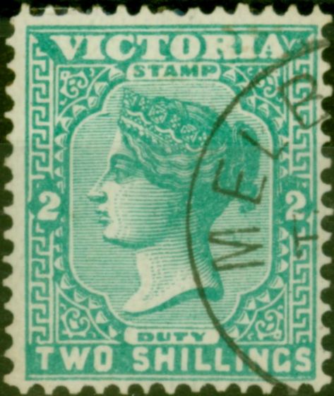 Collectible Postage Stamp Victoria 1900 2s Blue-Green SG369 V.F.U
